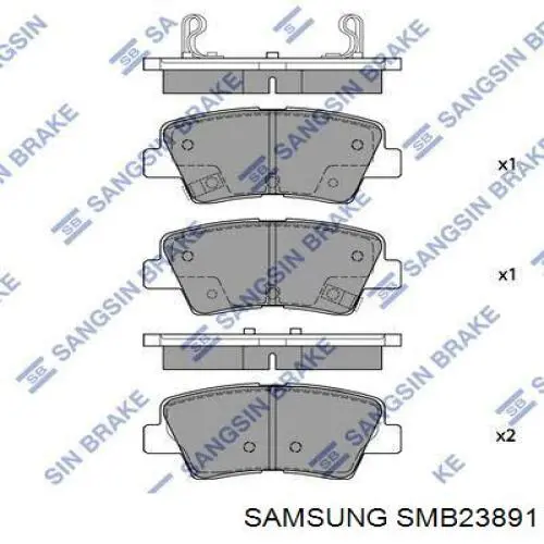 Колодки гальмівні передні, дискові SMB23891 Samsung