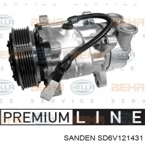 Компресор кондиціонера SD6V121431 Sanden