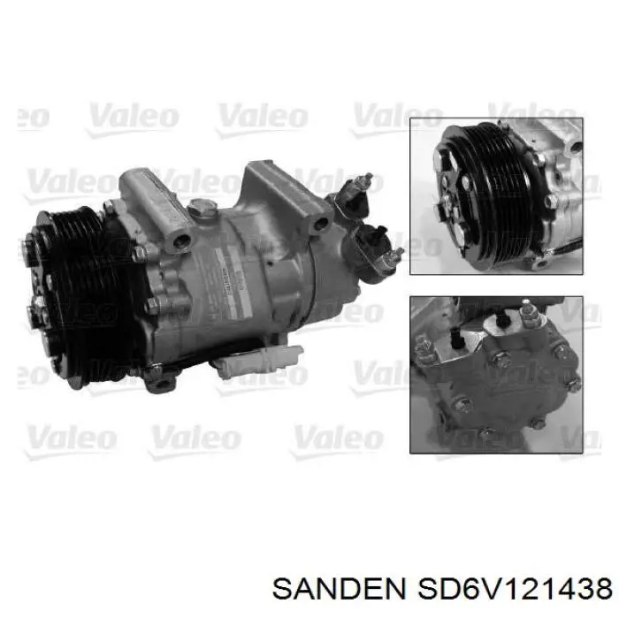 Купити SD6V121438 Sanden Компресор кліматичної установки