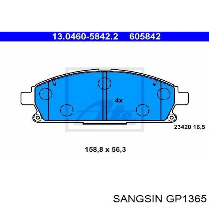 Купити AY040NS104 Nissan/Infiniti Колодки гальмівні передні, дискові