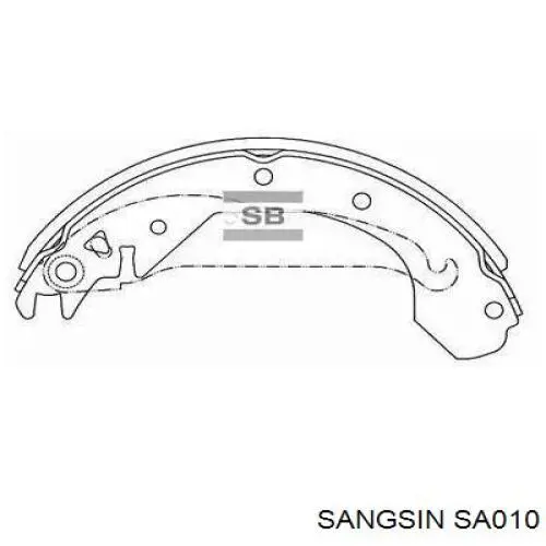 Колодки гальмові задні, барабанні Sangsin SA010 ціна, від 16.45 USD
