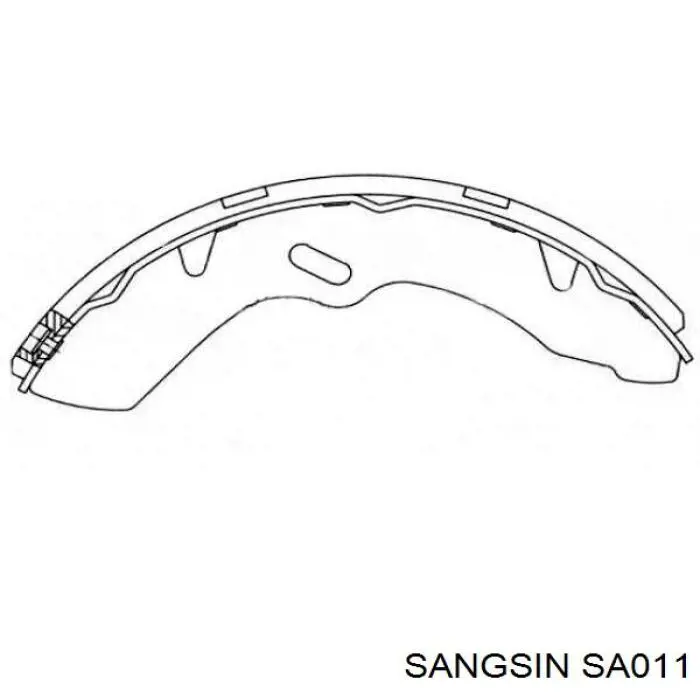 Колодки гальмові задні, барабанні SA011 Sangsin