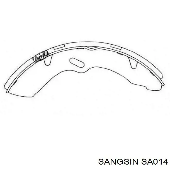 SA014 Sangsin колодки гальмові задні, барабанні
