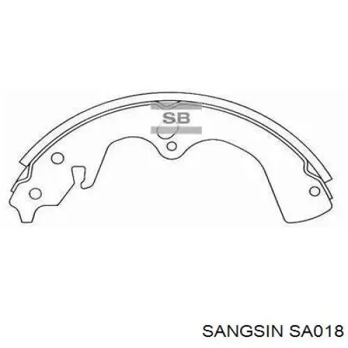 Колодки гальмові задні, барабанні Sangsin SA018 ціна, від 26.90 USD