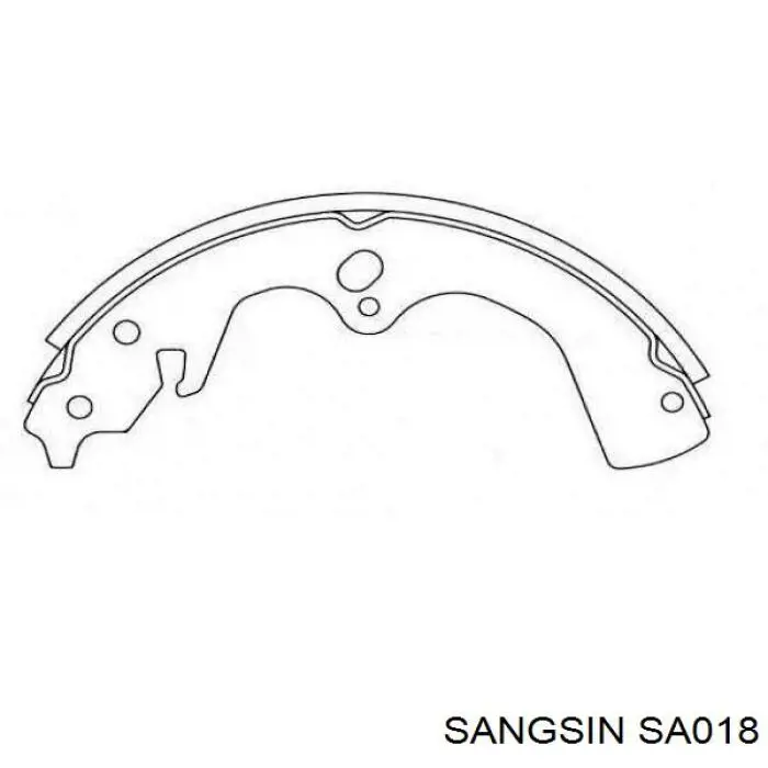 SA018 Sangsin колодки гальмові задні, барабанні