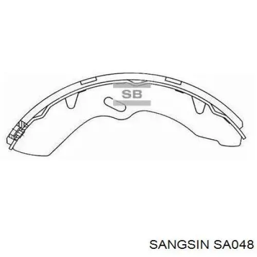 Купити SA048 Sangsin Колодки гальмові задні, барабанні