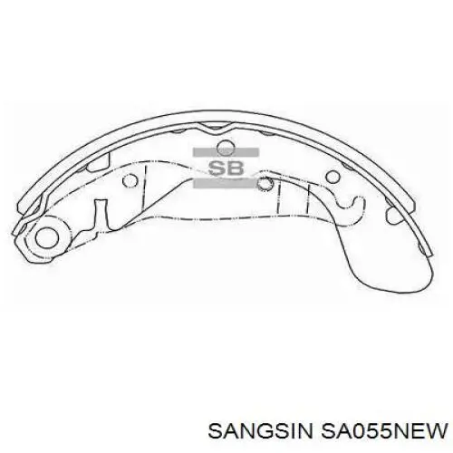 Колодки гальмові задні, барабанні SA055NEW Sangsin