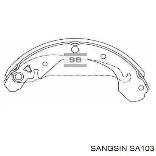 SA103 Sangsin Колодки гальмівні задні, барабанні