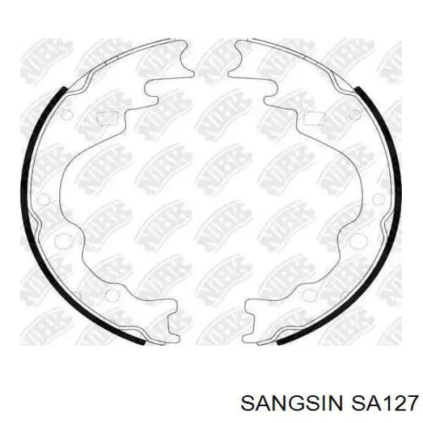 SA127 Sangsin Колодки гальмівні задні, барабанні