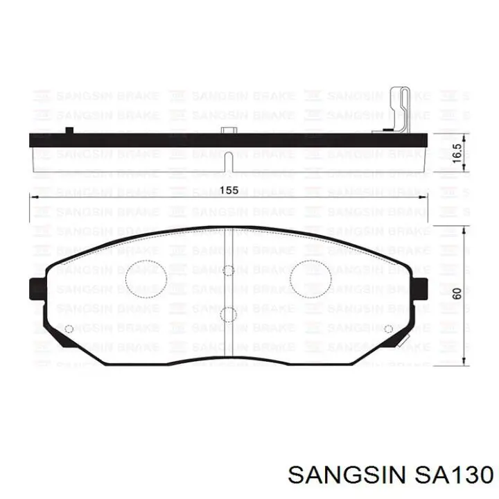 Колодки гальмові задні, барабанні SA130 Sangsin