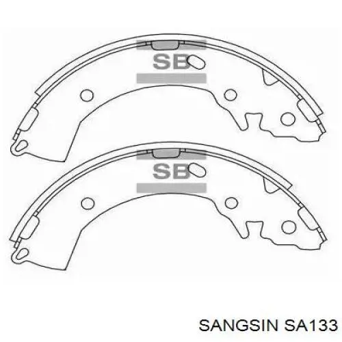 Колодки гальмові задні, барабанні Sangsin SA133 ціна, від 19.98 USD