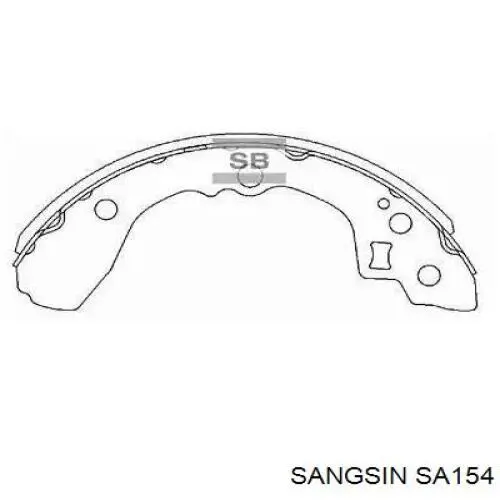 SA154 Sangsin колодки гальмові задні, барабанні