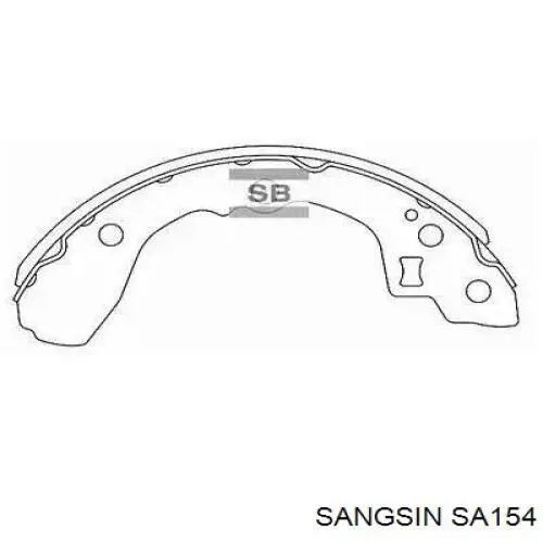 Колодки гальмові задні, барабанні Sangsin SA154 ціна, від 18.37 USD