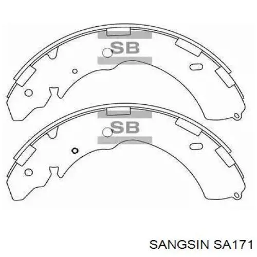 SA171 Sangsin Колодки гальмівні задні, барабанні