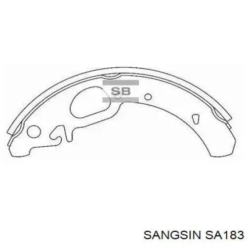 SA183 Sangsin Колодки гальмівні задні, барабанні