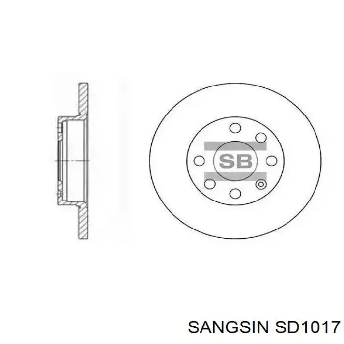 Задні дискові гальма Sangsin SD1017 ціна, від 18.59 USD