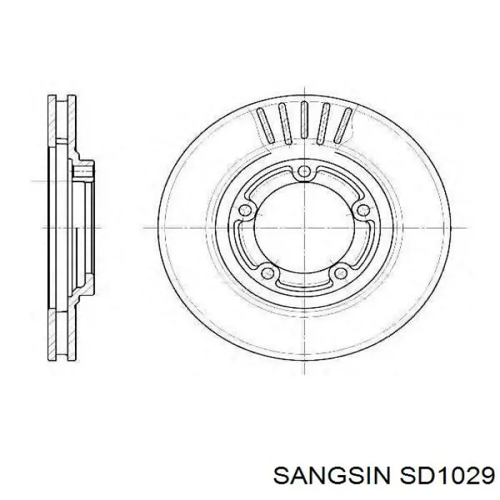 SD1029 Sangsin Гальмо дискове переднє