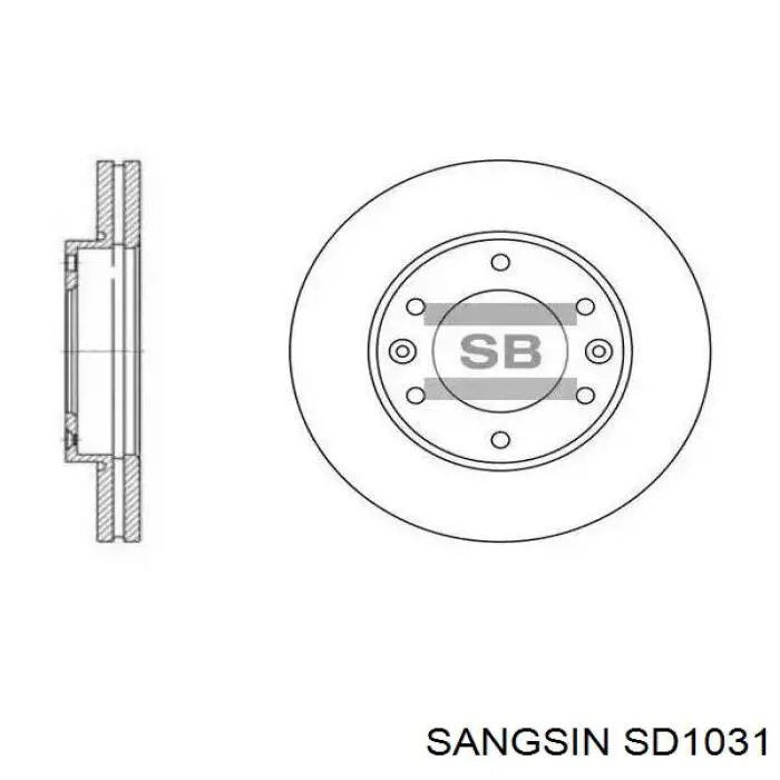 SD1031 Sangsin Гальмо дискове переднє