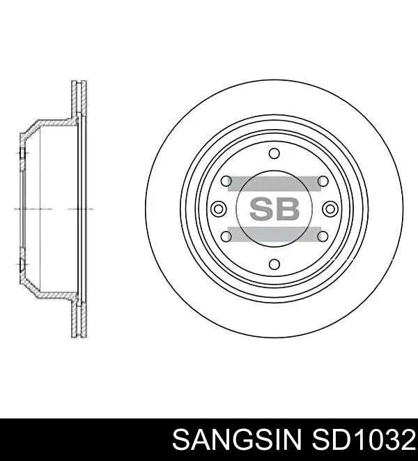 Задні дискові гальма Sangsin SD1032 ціна, від 36.33 USD