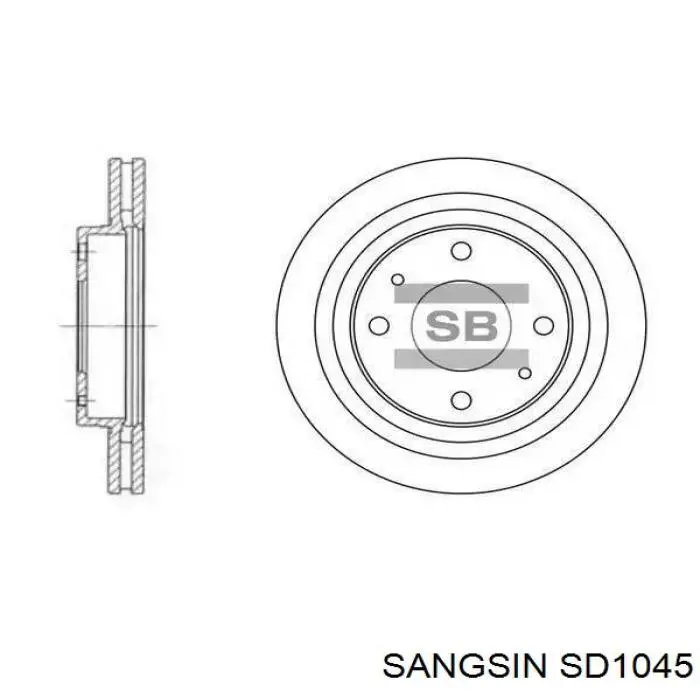Купити SD1045 Sangsin Ротор гальмівний