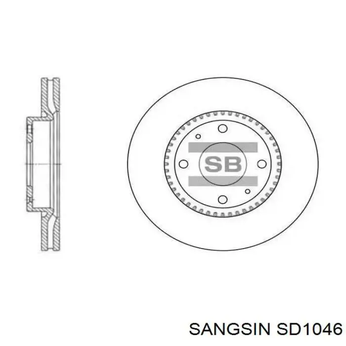 SD1046 Sangsin Гальмо дискове переднє
