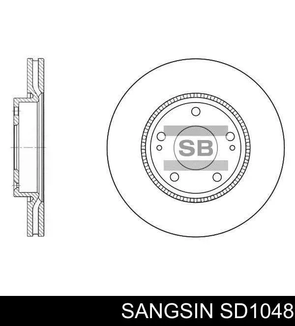 Диск гальмівний передній SD1048 Sangsin