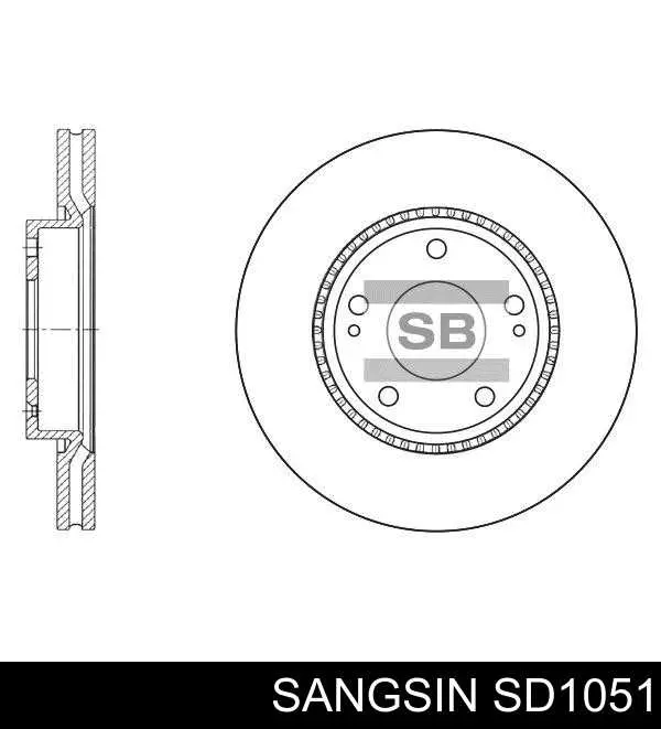 Диск переднього гальма Sangsin SD1051 ціна, від 34.40 USD