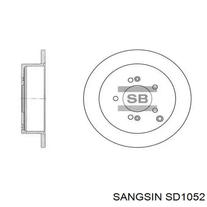 Задні дискові гальма Sangsin SD1052 ціна, від 26.27 USD