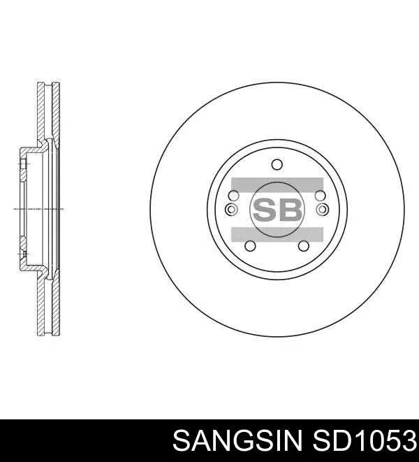 Диск переднього гальма Sangsin SD1053 ціна, від 48.20 USD
