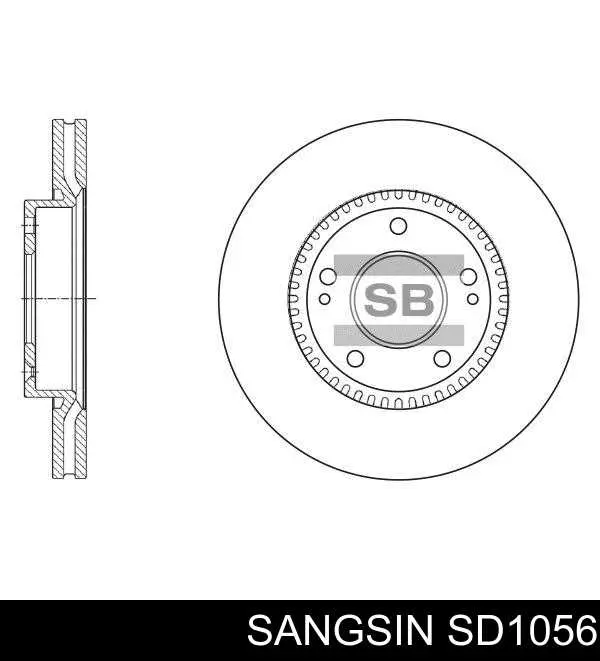 Диск переднього гальма Sangsin SD1056 ціна, від 36.79 USD