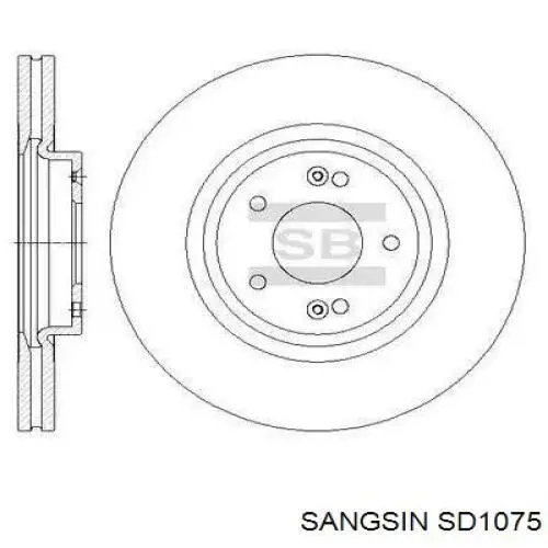 SD1075 Sangsin диск гальмівний передній