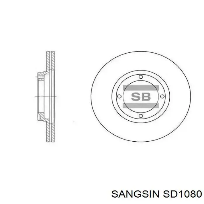 Задні дискові гальма Sangsin SD1080 ціна, від 24.40 USD
