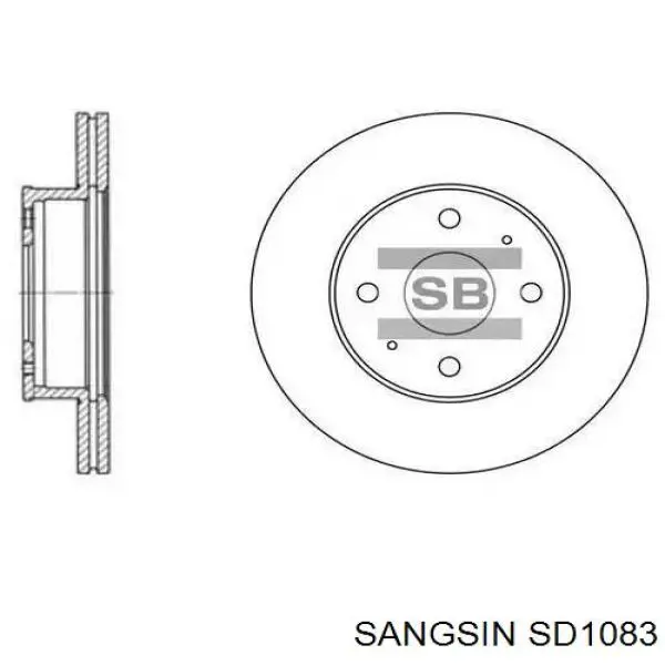SD1083 Sangsin диск гальмівний задній
