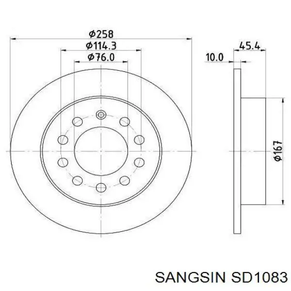 SD1083 Sangsin Дискові гальма