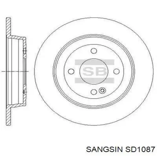 SD1087 Sangsin диск гальмівний задній