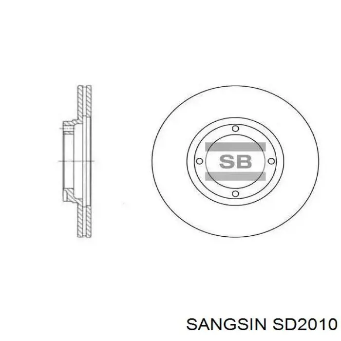 Купити SD2010 Sangsin Ротор гальмівний