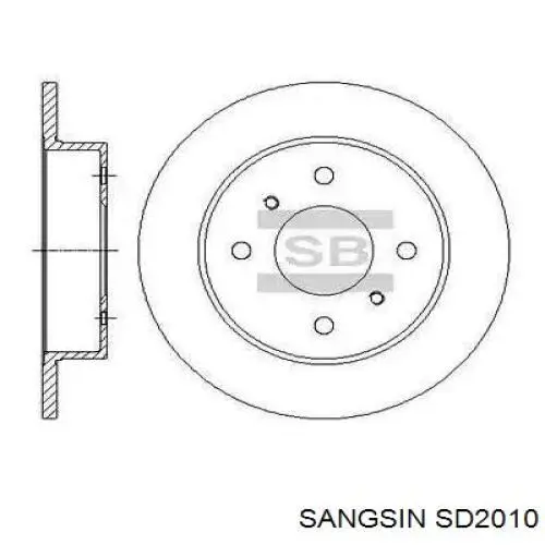 SD2010 Sangsin Гальмо дискове переднє