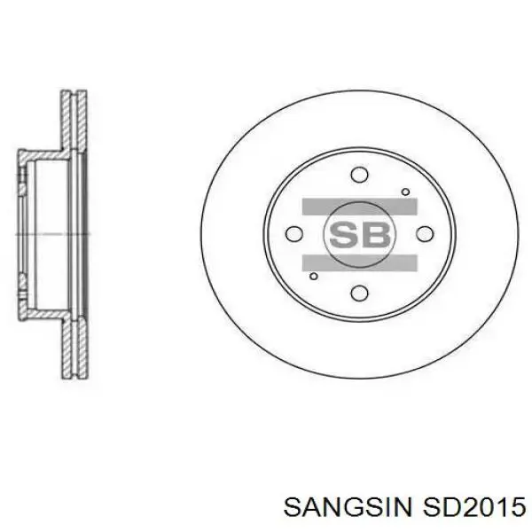 SD2015 Sangsin Гальмо дискове переднє