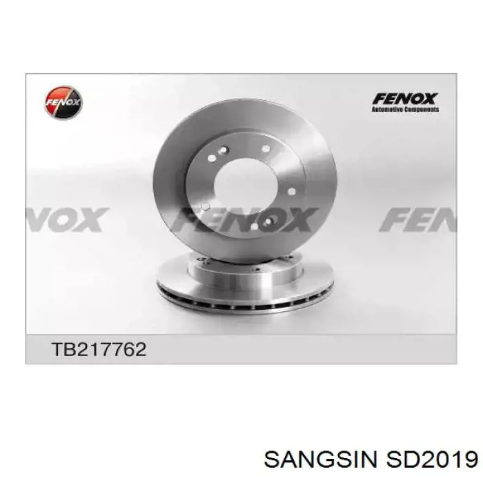 SD2019 Sangsin диск гальмівний передній