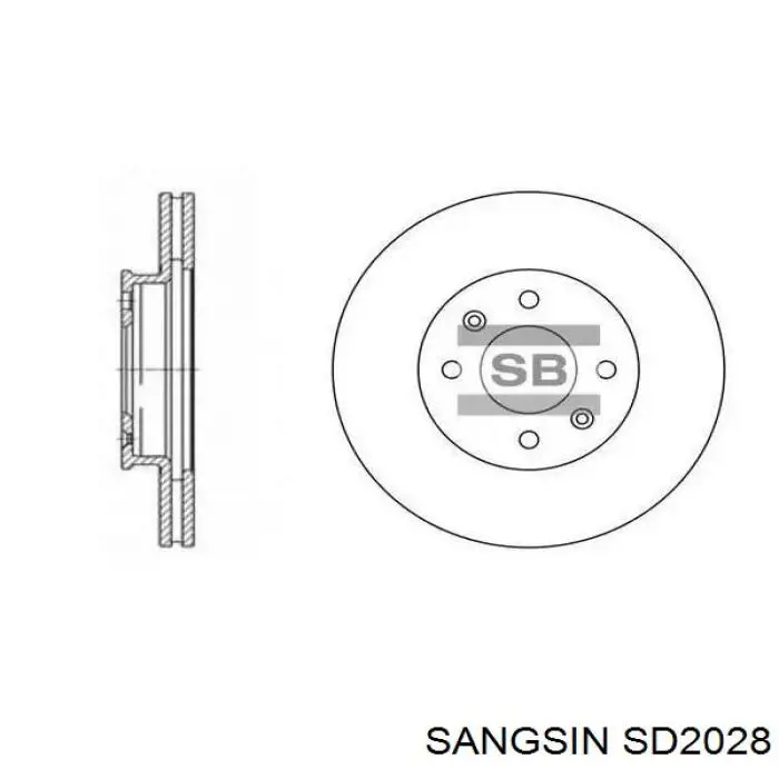 SD2028 Sangsin Гальмо дискове переднє