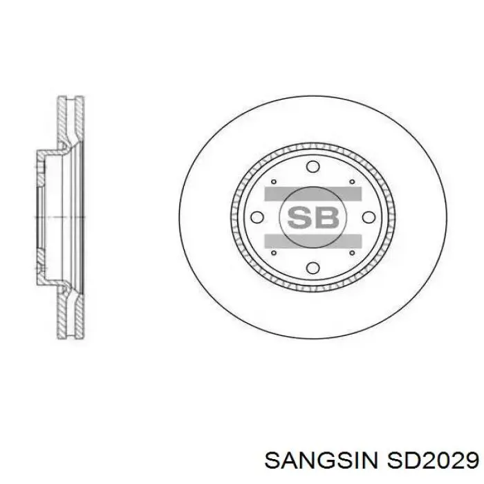 SD2029 Sangsin Гальмо дискове переднє