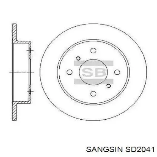 Гальмівні диски SD2041 Sangsin