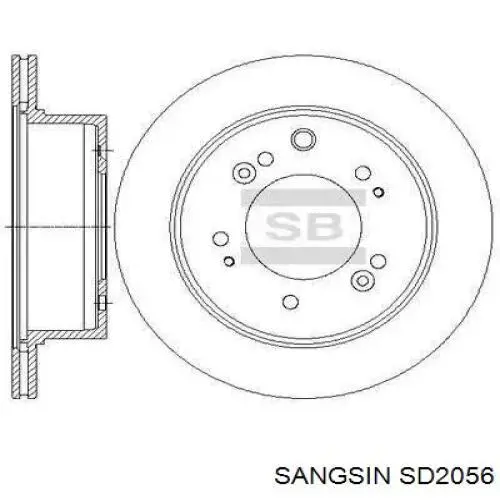 SD2056 Sangsin диск гальмівний задній