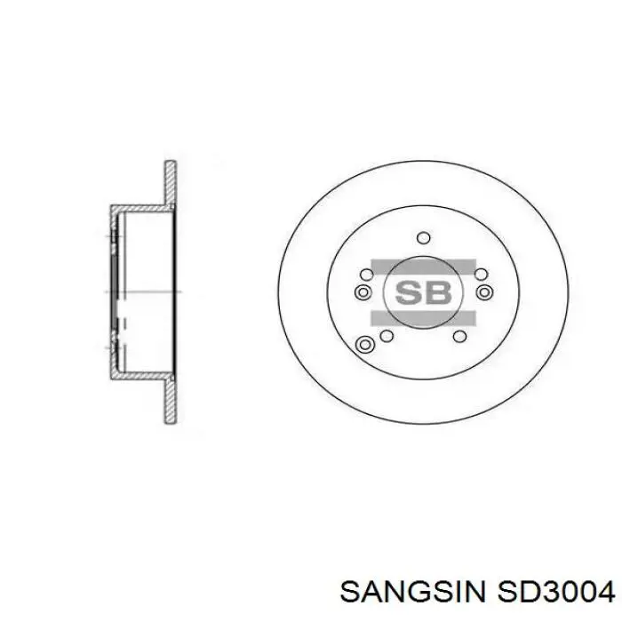 Гальмівні диски передні SD3004 Sangsin
