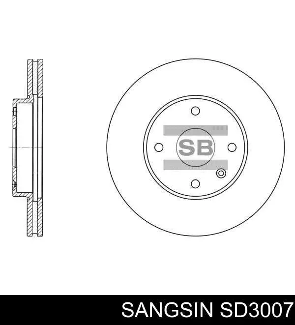 Диск переднього гальма Sangsin SD3007 ціна, від 31.38 USD