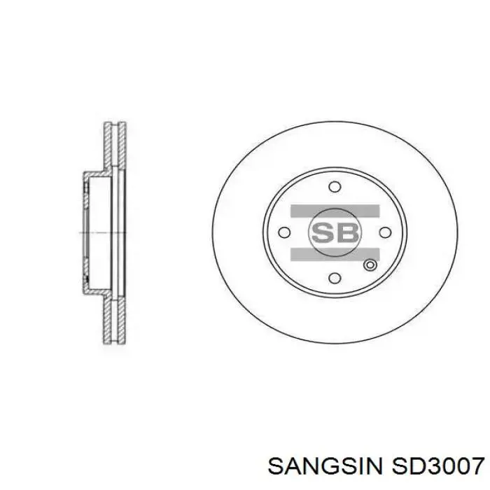 Купити SD3007 Sangsin Ротор гальмівний