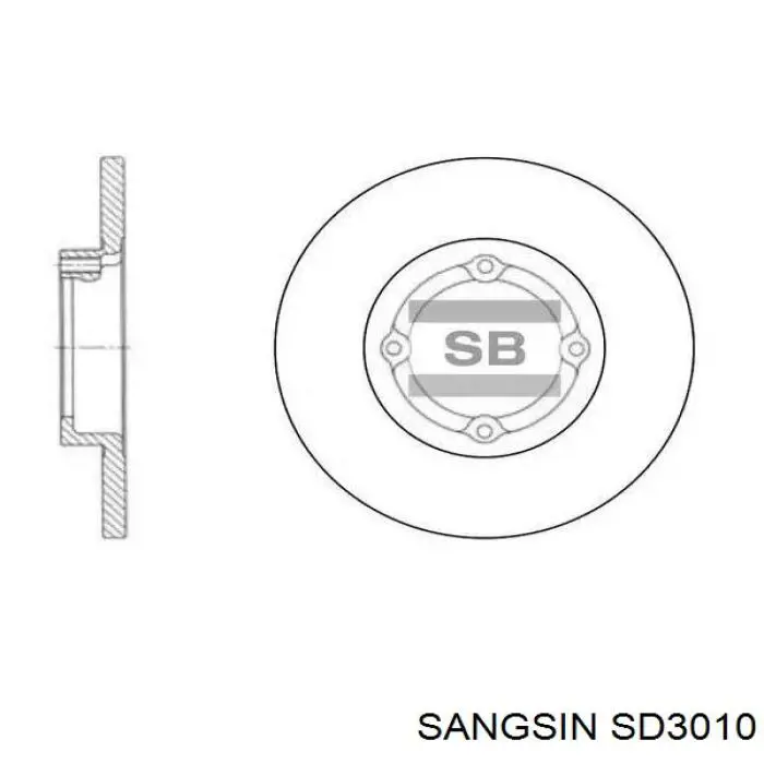SD3010 Sangsin Гальмо дискове переднє