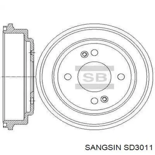 Барабан гальмівний задній Sangsin SD3011 ціна, від 21.87 USD