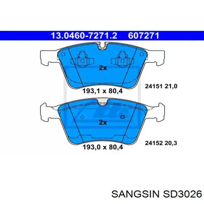 Купити SD3026 Sangsin Диск заднього гальма