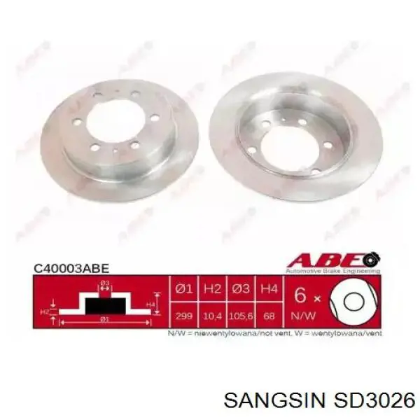 Задні дискові гальма Sangsin SD3026 ціна, від 28.84 USD